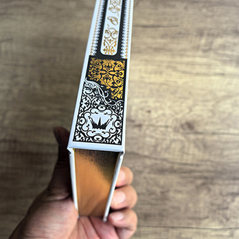 Book Printing Painted Sprayed Edge Custom Special Edition Novel Hardcover Collection Romantic Book with Slipcase