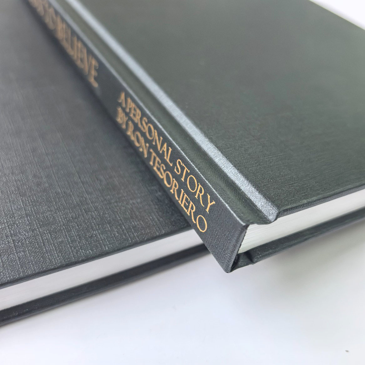 Hardcover book casebound with Backram - durable binding