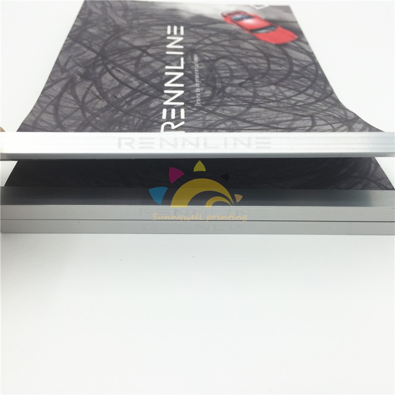 Metal strip corner spine binding catalogue printing